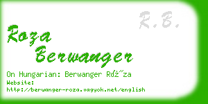 roza berwanger business card